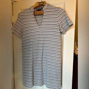 Twenty Black and White Striped Mini Dress